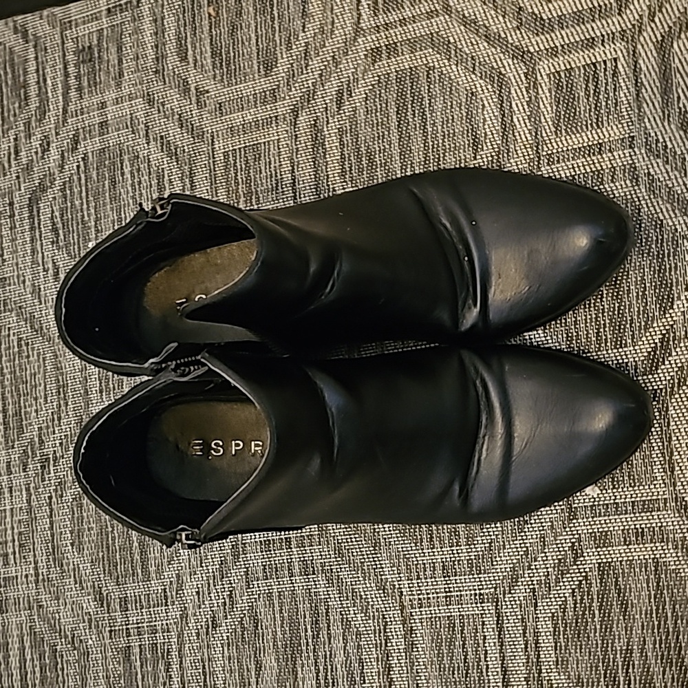 Black leather boots